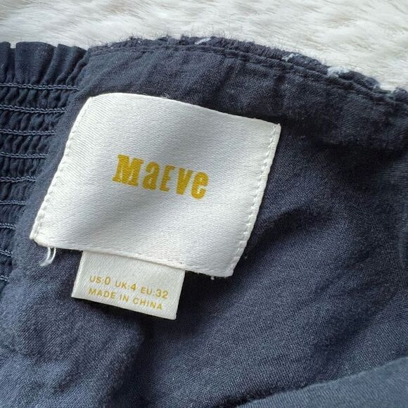 Maeve Anthropologie Lillianne Floral Mini Dress eyelet lace smocked size 0 - Picture 6 of 13